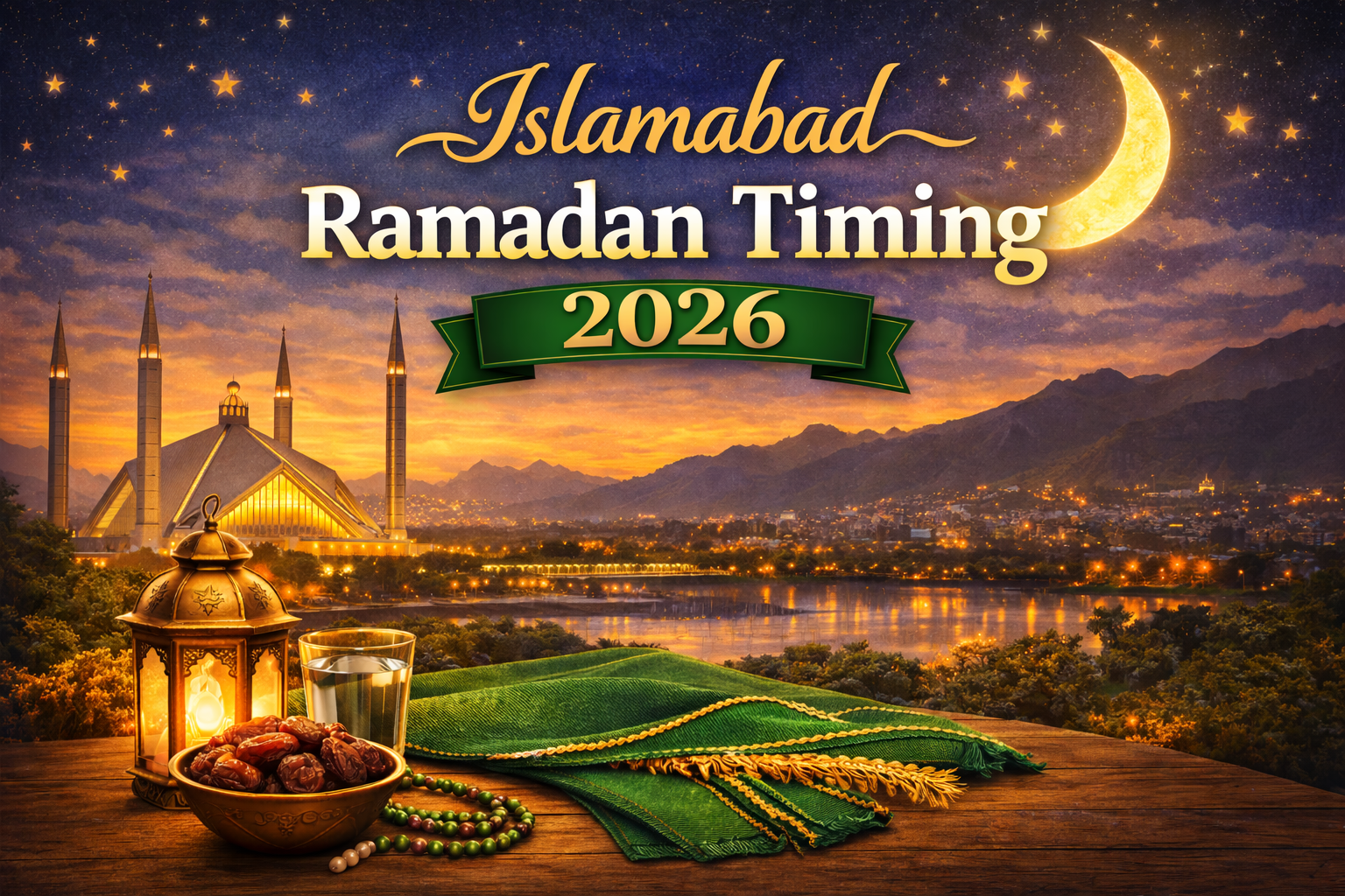 Islamabad Ramadan Timing 2026 — Today Sehri and Iftar time with complete 30-day calendar